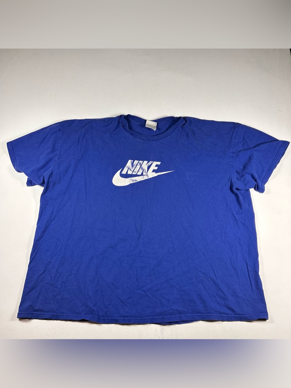 Nike T-Shirt Mens 3XL Center Swoosh Stretch Blue Nike Vintage Y2K Big & Tall